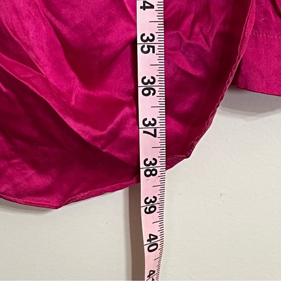 Vintage Mary Jo Bruno Pink 100%‎ Silk Knee Length Drape Dress Size 4 - Picture 8 of 13